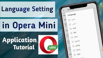 How to Change Language in Opera Mini App