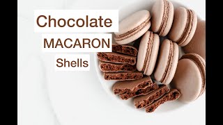 Chocolate Macaron Shells