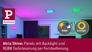 LED Panel Atria Backlight 2200lm Shine Chrome matt 420mm dimmable round RGBW 20W