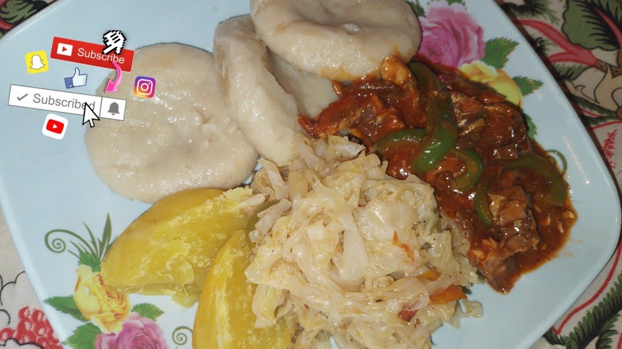 Jamaican Cornmeal Dumplings & Sweet Potato with Cabbage & Jack Mackerel