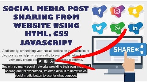 Add social media sharing in website using JavaScript