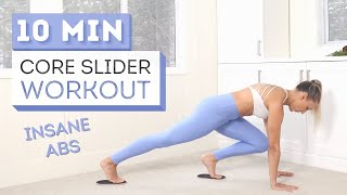10 Min Insane Core Slider Workout At Home Toned Abs