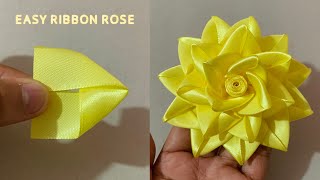 DIY: How to make an adorable fabric rose flower in just few minutes! | DIY Ribbon Flowers