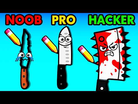 NOOB Vs PRO Vs HACKER Draw Knife