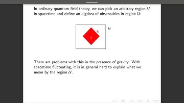 Ed Witten: A Background Independent Algebra in Quantum Gravity