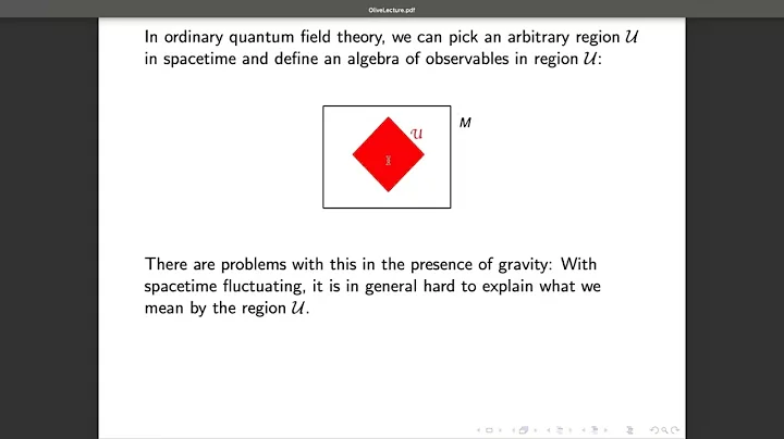 Ed Witten: A Background Independent Algebra in Quantum Gravity