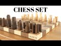 Making a geometric design chess set for agadmator's Chess Channel - Cnc milling robot project