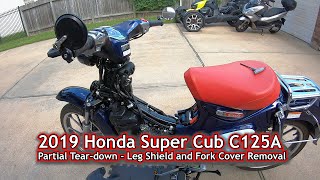 2019 Honda Super Cub C125: Leg Shield and Fork Cover Removal screenshot 4