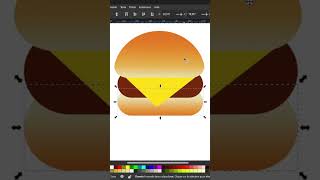 Draw a Delicious Hamburger with Simple Shapes 🍔 – Free PNG in Description (Inkscape Timelapse)