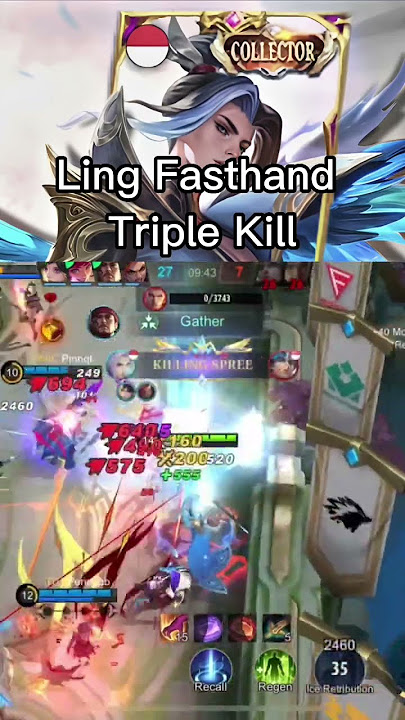 LING LEVIMLBB FASTHAND TRIPLE KILL 10 MENIT END! #ling #levimlbb #mobilelegends #shorts