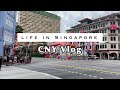 Life in singapore  international buffet hotpot chinese new year and mbs dragon drone show vlog