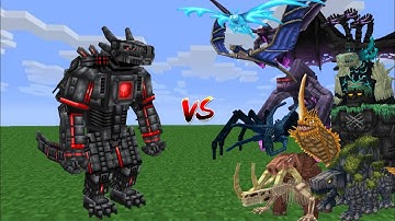 Redstonezilla vs Kaiju Mob | [MCPE/MCBE] Minecraft Kaiju Battle