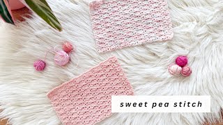 How to Crochet the Sweetpea Stitch - Pretty Vintage Crochet Stitch for Beginners