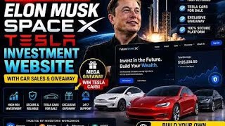 How to Create an Elon Musk Space X Tesla Investment Website with Car Sales and Give Away