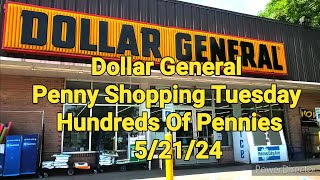 Dollar General  Penny Shopping Tuesday Hundreds Of Pennies 5/21/24 #dollargeneral  #dg  #pennies