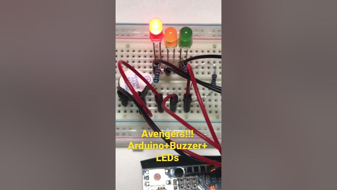 The Avengers Theme Song Played By Arduino + Buzzer + LEDs #Shorts #Arduino #Avengers