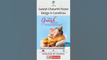 Creative Ganesh Chaturthi Poster Making in CorelDRAW #ganeshchaturthi #CorelDraw #shorts