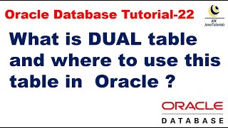 What is DUAL table and where to use this table in  Oracle ?|| Oracle Database Tutorial