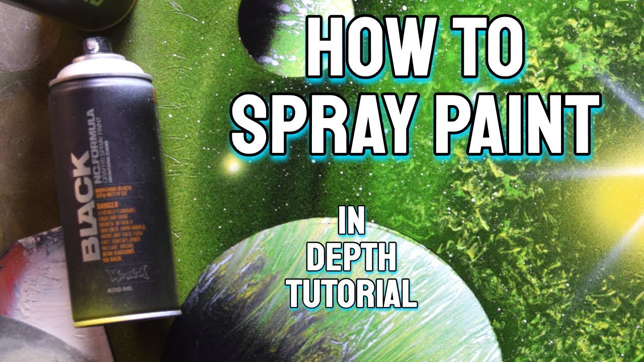 How to Spray Paint Art Tutorial using MTN Water Based Spray Paint 