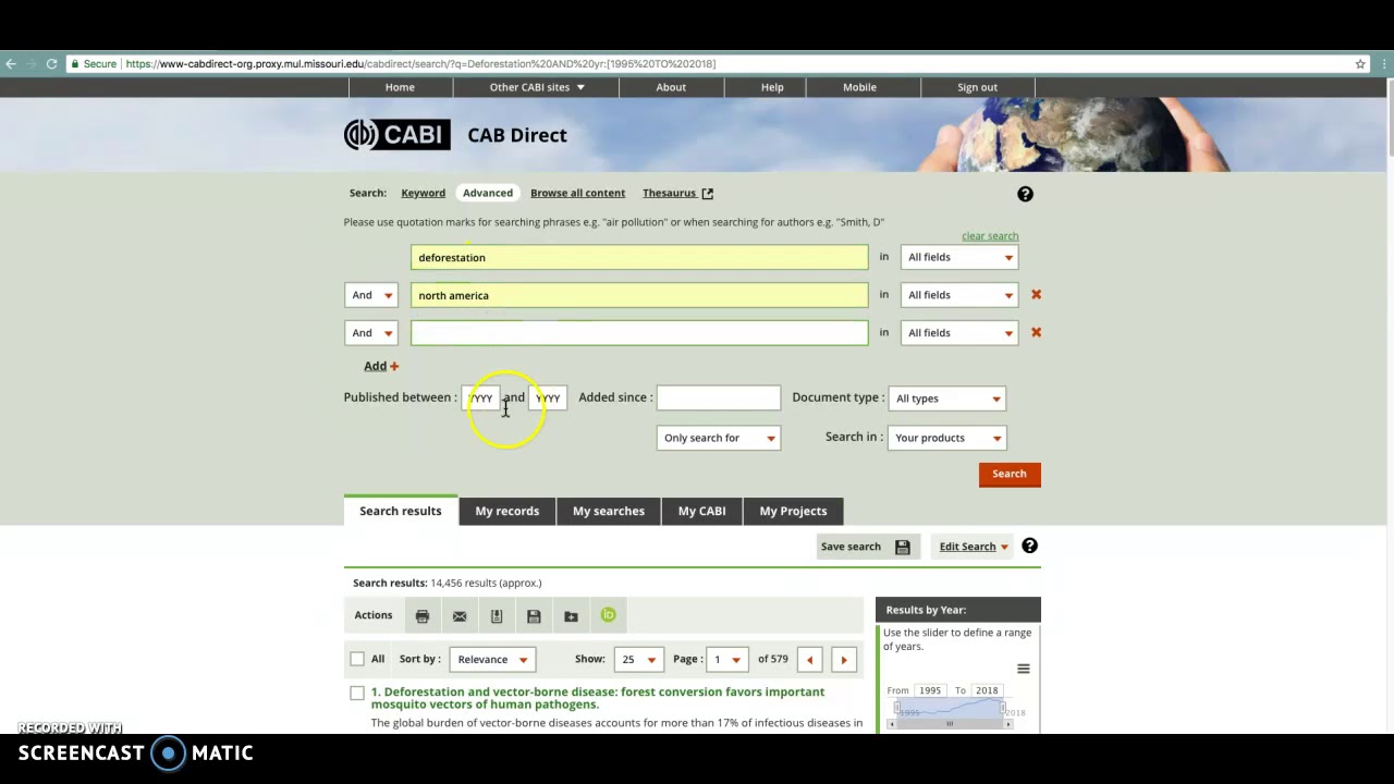 CAB Direct Search Tutorial - YouTube
