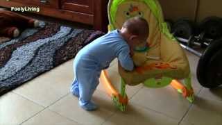 Newborn to 6 Month Old Baby - CRAWLING AND STANDING!! Amazing!!