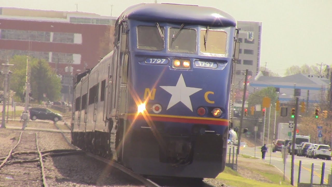 Speed Restriction. Amtrak Piedmont Train 75 Arriving and Departing