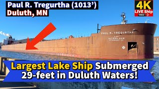 ⚓️Largest Lake Ship Submerged 29-feet in Duluth Waters!