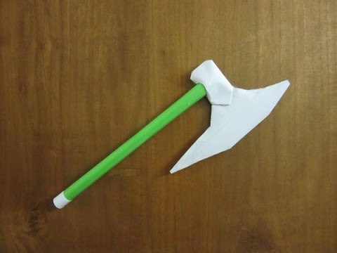 How to Make a Paper Tomahawk Battle Axe - Easy Tutorial - YouTube