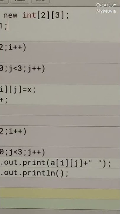 2 D array in Java 🐻‍ ️🐻‍ ️🐻‍ ️ - YouTube