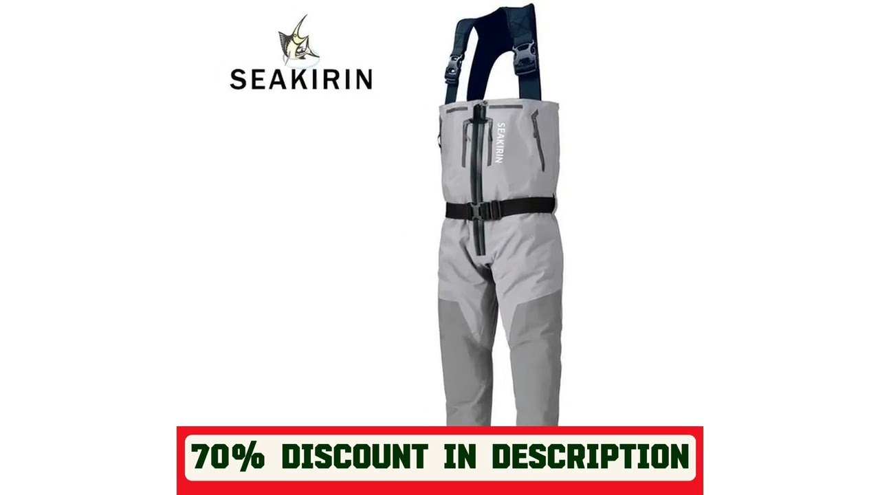 A must-have product! Breathable Zip-Front Chest Fishing Waders Waterproof Zippered Stockingfoot Wa