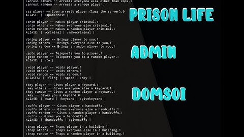 OP Prison Life Admin Script (Arrest, Kill, LoopKill, Trap, Void, Modded Guns, ETC)