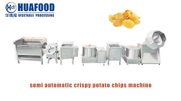 2020 new semi automatic crispy potato chips fryer making machine
