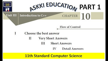 💥 11th Computer Science Chapter 10 Flow of Control - Book Back Answers English Medium Part  1