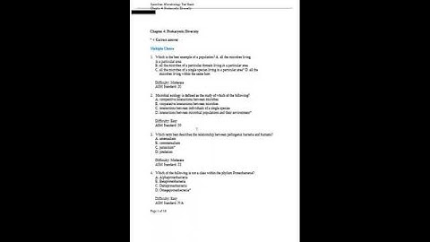 Test Bank OpenStax Microbiology Chapter 4 Prokaryotic Diversity