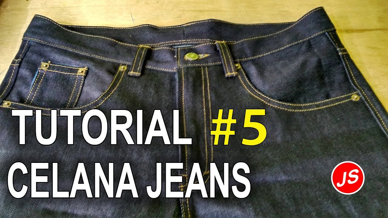 Cara Menjahit Celana Jeans 3 Menyatukan Badan Depan dan 