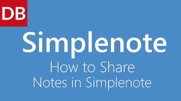 How to Share Notes | Simplenote Notes App for Mac and Web