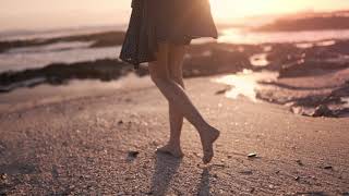 Girl Walking in Beach | Sunset Walking around Beach | Tourism