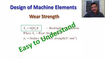 Design of Machine Elements : Wear Strength