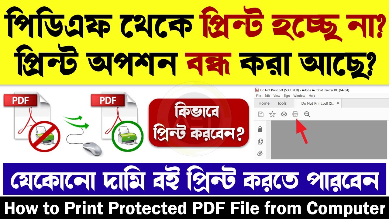 How To Remove Printing And Copy Protection From PDF Print Password Protected PDF File Unlock 