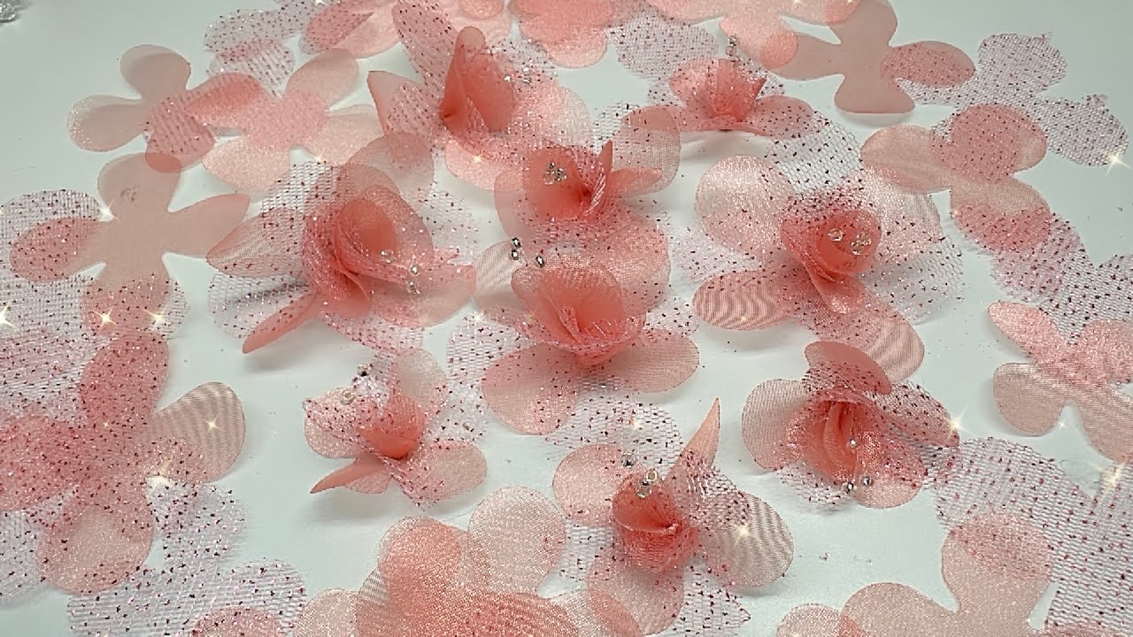 Как сделать красивый цветок из фатина — видео