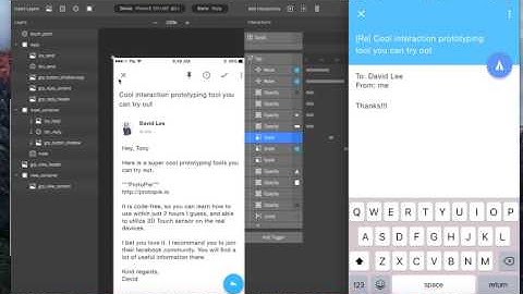 ProtoPie Demo: Email prototype made with ProtoPie