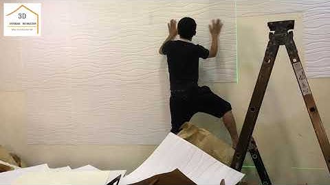 Xốp Dán Tường 3D Vân Sóng và Cách Thi Công Đơn Giản Tránh Bị Lệch Mạch
