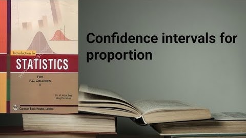 Confidence interval for proportions ch 16 lec 11