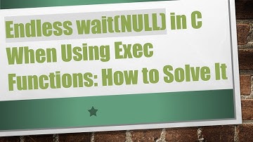 Endless wait(NULL) in C When Using Exec Functions: How to Solve It