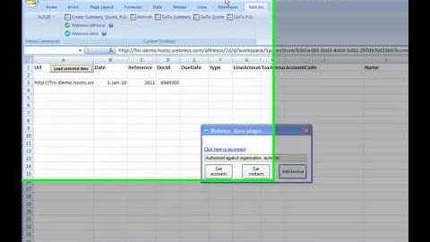 Webrecs Xero Excel Plugin