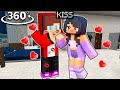 😍 APHMAU KISS JJ *maizen* (NEW BOYFRIEND) - Minecraft 360° !