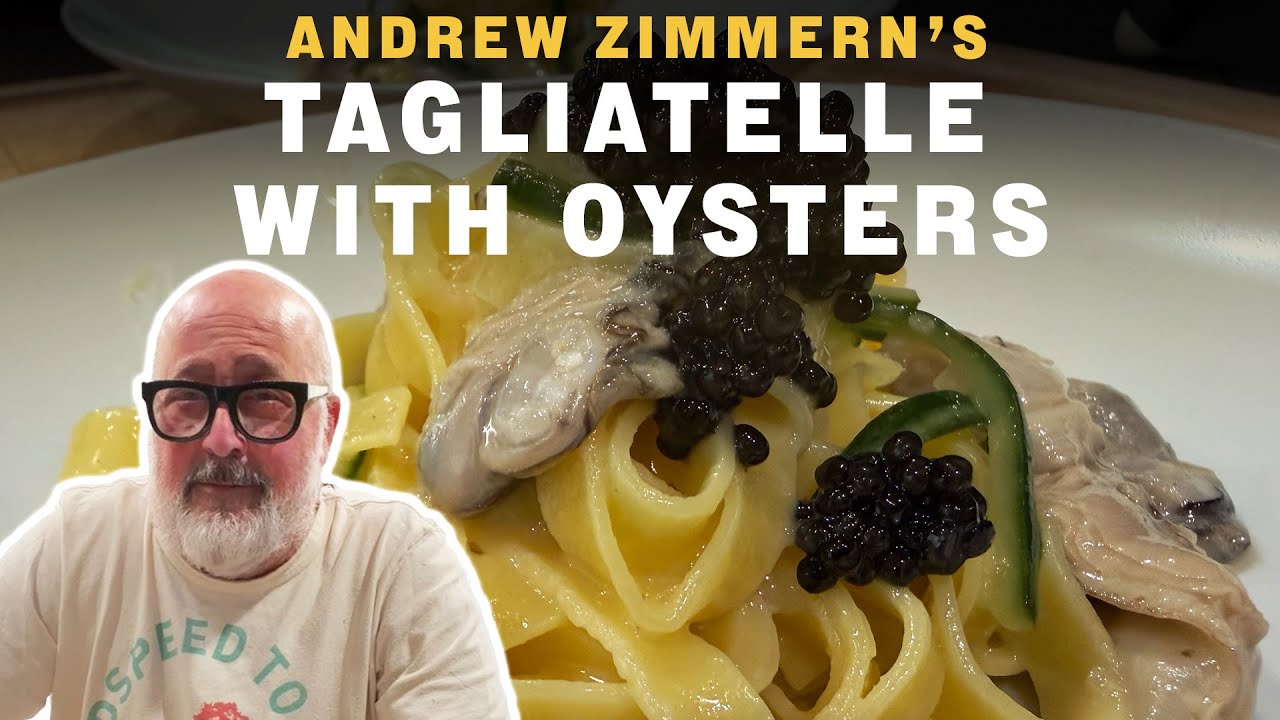 Рецепт: Тальятелле с устрицами | Эндрю Циммерн