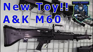 Unboxing and review of an Airsoft A&K M60 Support gun