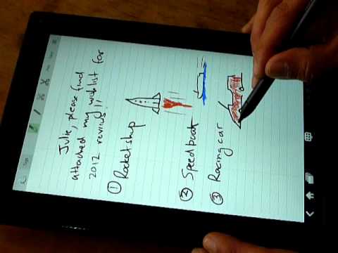 Lenovo Thinkpad Tablet , Quill and Myscript Stylus Demo