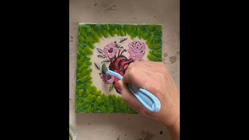 Work in progress: Blooming Hearts - encaustic paintings by @photojenicstudio24